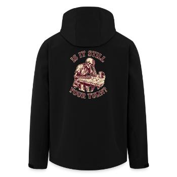 Is It Still Your Turn? Funny Gaming Skeleton - Men’s Recycled Softshell Jacket by Stanley/Stella - black - Back - AI Model Male 185 light (185cm)