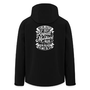 My car marks its territory - Men’s Recycled Softshell Jacket by Stanley/Stella - black - Back - AI Model Male 185 light (185cm)