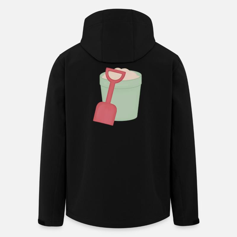 Sandkasten Schaufel Motiv - Recycelte Männer Softshell-Jacke von Stanley/Stella - Schwarz