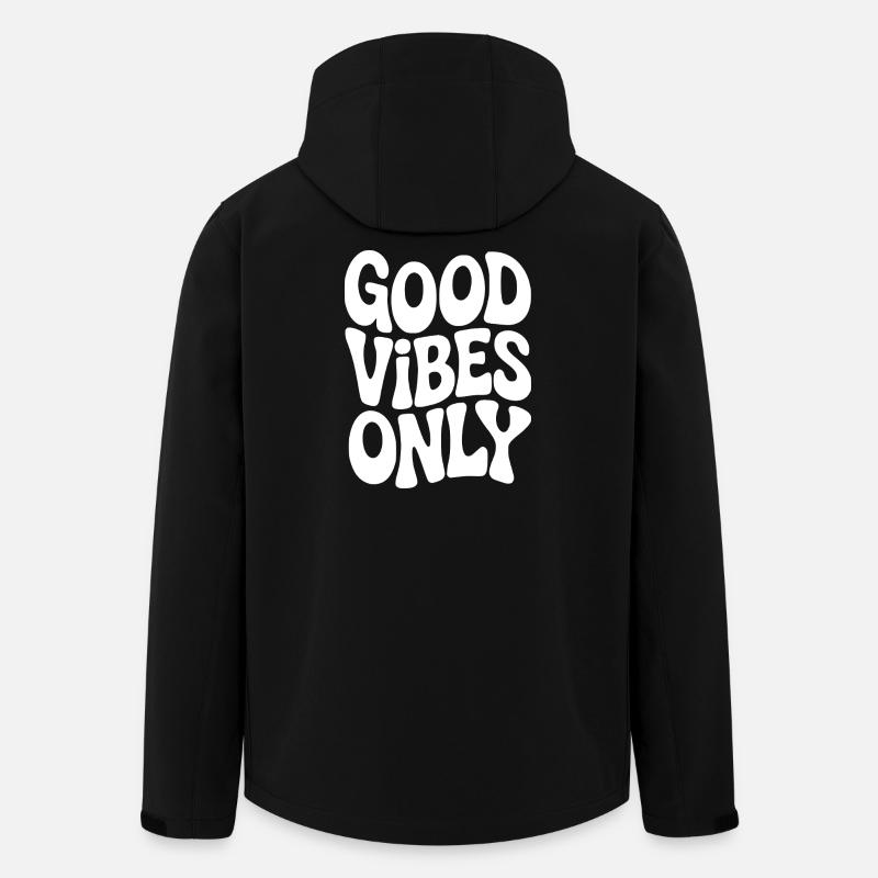 Vibing Typographie en blanc - Veste softshell homme en polyester recyclé Stanley/Stella - noir