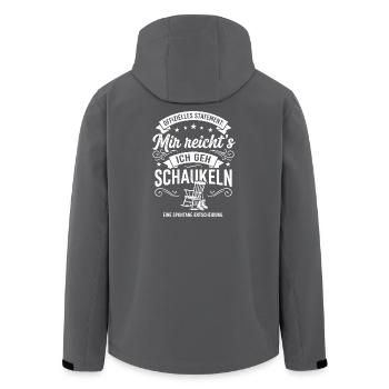 Mir reichts ich geh schaukeln lustiger Spruch - Recycelte Männer Softshell-Jacke von Stanley/Stella - Schwarz - Hinten - AI Model Male 185 light (185cm)