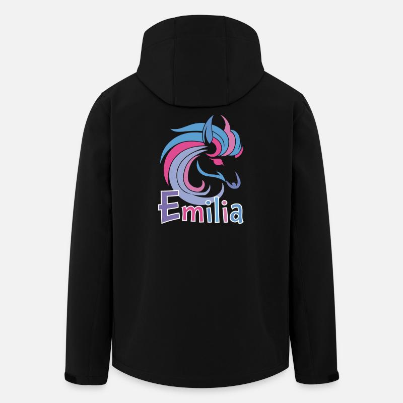 Emilia Pastel Horse Magic - Veste softshell homme en polyester recyclé Stanley/Stella - noir
