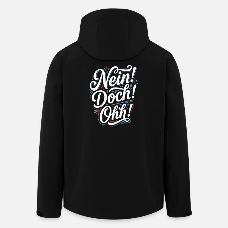 Nein Doch Ohh Typo-Statement - Recycelte Männer Softshell-Jacke von Stanley/Stella - Schwarz
