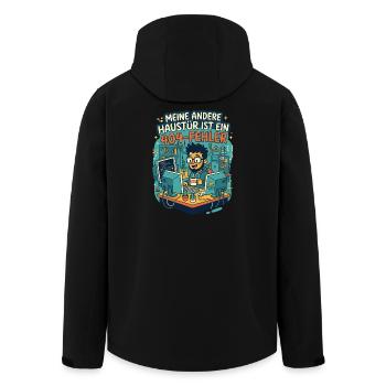 Programmierer 404 Fehler Humor - Recycelte Männer Softshell-Jacke von Stanley/Stella - Schwarz - Hinten - AI Model Male 185 light (185cm)