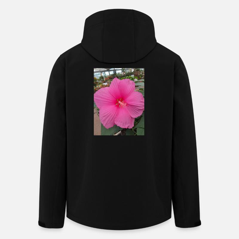 Hibiscus Rose Tropical Glow Textile - Recycelte Männer Softshell-Jacke von Stanley/Stella - Schwarz