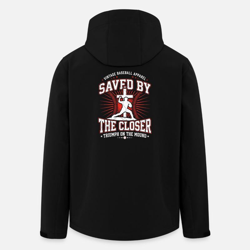 Reddet af den nærmere kristne baseball-Jesus - Stanley/Stella herre softshelljakke i genanvendt polyester - sort