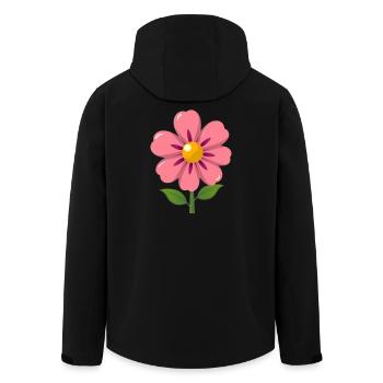 Blume pastell Blumen Blüte pink Geschenk Mutter - Recycelte Männer Softshell-Jacke von Stanley/Stella - Schwarz - Hinten - AI Model Male 185 light (185cm)
