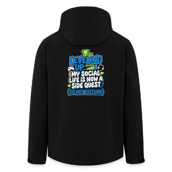 Leveling Up My Social Life Gamer - Men’s Recycled Softshell Jacket by Stanley/Stella - black - Back - AI Model Male 185 light (185cm)