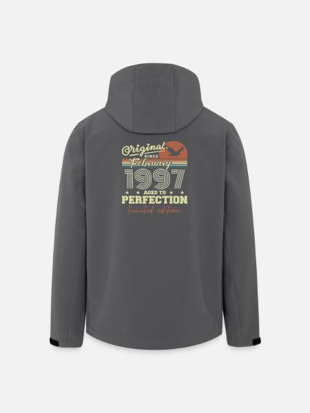 Anniversaire février 1997 - Veste softshell homme en polyester recyclé Stanley/Stella - noir