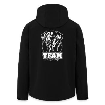 Team Labrador Retriever Labbi Dogs Dog Wilsigns - Men’s Recycled Softshell Jacket by Stanley/Stella - black - Back - AI Model Male 185 light (185cm)