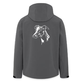 WHIPPET greyhound greyhounds dog Wilsigns dogs - Men’s Recycled Softshell Jacket by Stanley/Stella - black - Back - AI Model Male 185 light (185cm)
