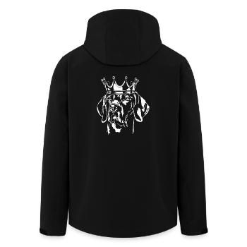 WEIMARANER Krone Dogs Dog Wilsigns - Men’s Recycled Softshell Jacket by Stanley/Stella - black - Back - AI Model Male 185 light (185cm)