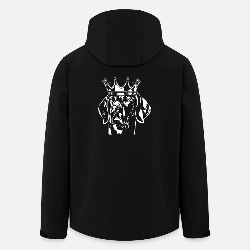 WEIMARANER Krone Hunde Hund Wilsigns - Recycelte Männer Softshell-Jacke von Stanley/Stella - Schwarz