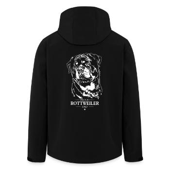 Rottweiler Papa Chien Chien Rottie Wilsigns - Veste softshell homme en polyester recyclé Stanley/Stella - noir - Dos - AI Model Male 185 light (185cm)