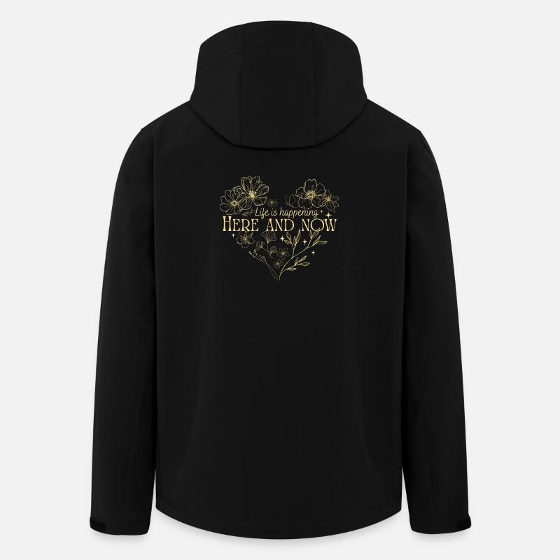 Hier und jetzt - Recycelte Männer Softshell-Jacke von Stanley/Stella - Schwarz