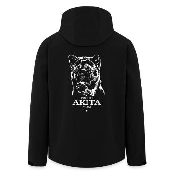Proud Akita Mom Dog Dog Akita Inu Wilsigns - Men’s Recycled Softshell Jacket by Stanley/Stella - black - Back - AI Model Male 185 light (185cm)