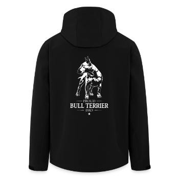 Bull Terrier Papa Bull Terrier Chien Chien Wilsigns - Veste softshell homme en polyester recyclé Stanley/Stella - noir - Dos - AI Model Male 185 light (185cm)