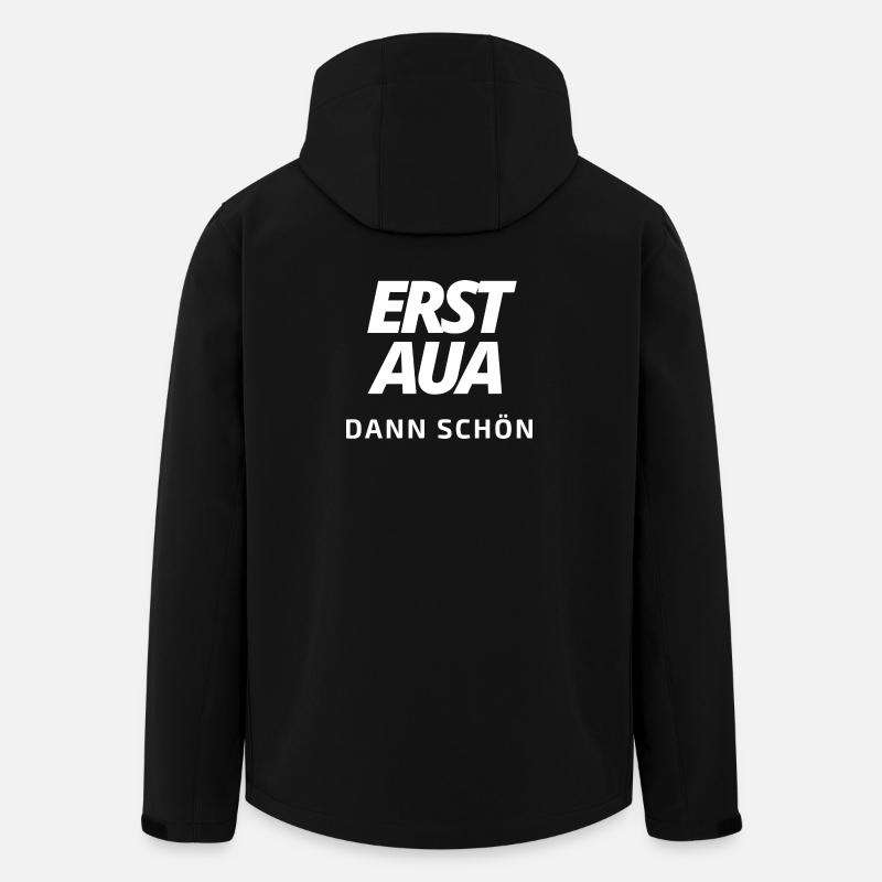 erst aua dann schön 5.0 weiß - Recycelte Männer Softshell-Jacke von Stanley/Stella - Schwarz