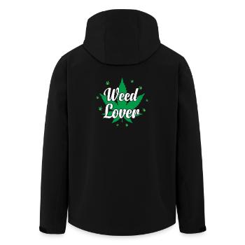Weed Lover - Cannabis Lover - Marihuana Lover - Recycelte Männer Softshell-Jacke von Stanley/Stella - Schwarz - Hinten - AI Model Male 185 light (185cm)