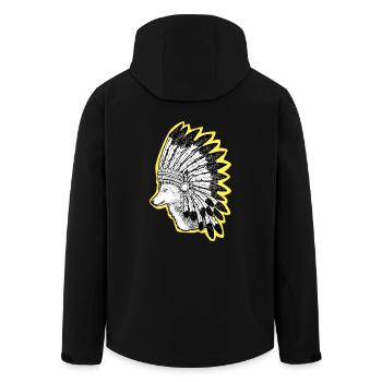 Wolf - Recycelte Männer Softshell-Jacke von Stanley/Stella - Schwarz - Hinten - AI Model Male 185 light (185cm)