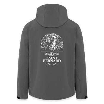 SAINT BERNARD Guardian Angel Wilsigns Geschenk - Recycelte Männer Softshell-Jacke von Stanley/Stella - Schwarz - Hinten - AI Model Male 185 light (185cm)