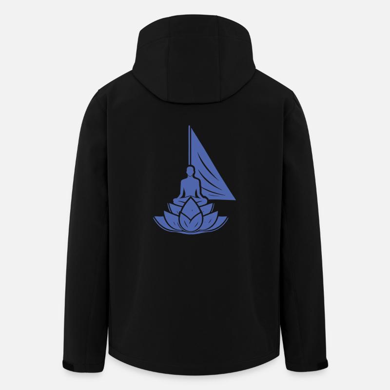 Meditation Sailboat Lotus Inner Peace - Men’s Recycled Softshell Jacket by Stanley/Stella - black