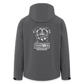 GRIFFON BRUXELLOIS coolest dog ever Hundespruch - Recycelte Männer Softshell-Jacke von Stanley/Stella - Anthrazit - Hinten - AI Model Male 185 light (185cm)
