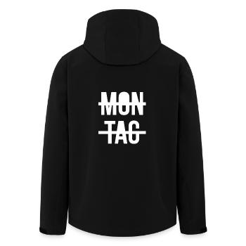 lundi - Veste softshell homme en polyester recyclé Stanley/Stella - noir - Dos - AI Model Male 185 light (185cm)