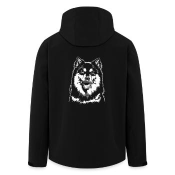Chien LAPPHUND FINLANDAIS Wilsigns - Veste softshell homme en polyester recyclé Stanley/Stella - noir - Dos - AI Model Male 185 light (185cm)