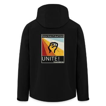 Procrastinators Unite Tomorrow Faul sein Geschenk - Recycelte Männer Softshell-Jacke von Stanley/Stella - Schwarz - Hinten - AI Model Male 185 light (185cm)
