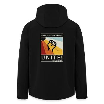 Procrastinators Unite Tomorrow Faul sein Geschenk - Recycelte Männer Softshell-Jacke von Stanley/Stella - Schwarz - Hinten - AI Model Male 185 light (185cm)