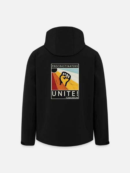 Procrastinators Unite Tomorrow Faul sein Geschenk - Recycelte Männer Softshell-Jacke von Stanley/Stella - Schwarz