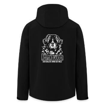 NEUFUNDLÄNDER coolster Hund Hundespruch Wilsigns - Recycelte Männer Softshell-Jacke von Stanley/Stella - Schwarz - Hinten - AI Model Male 185 light (185cm)