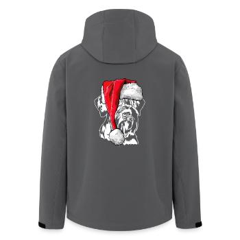 Santa Riesenschnauzer Weihnachten Hunde Wilsigns - Recycelte Männer Softshell-Jacke von Stanley/Stella - Schwarz - Hinten - AI Model Male 185 light (185cm)