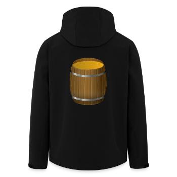 wine barrel wein fass weintrauben - Recycelte Männer Softshell-Jacke von Stanley/Stella - Schwarz - Hinten - AI Model Male 185 light (185cm)
