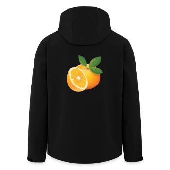 Orange - Recycelte Männer Softshell-Jacke von Stanley/Stella - Schwarz - Hinten - AI Model Male 185 light (185cm)