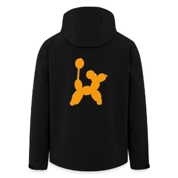 Ballon Hund - Recycelte Männer Softshell-Jacke von Stanley/Stella - Schwarz - Hinten - AI Model Male 185 light (185cm)