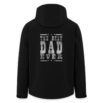 Cadeau Fête des pères Père meilleur papa Papa d'anniversaire - Veste softshell homme en polyester recyclé Stanley/Stella - noir - Dos - AI Model Male 185 light (185cm)