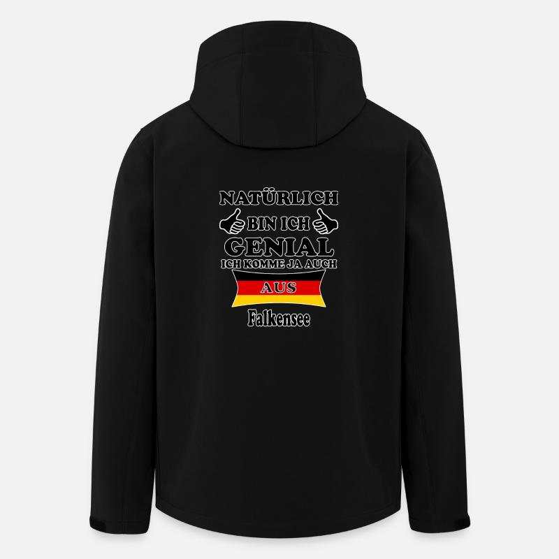 Geschenk Genial komme aus Falkensee - Recycelte Männer Softshell-Jacke von Stanley/Stella - Schwarz