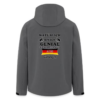 Geschenk Genial komme aus Gardelegen - Recycelte Männer Softshell-Jacke von Stanley/Stella - Schwarz - Hinten - AI Model Male 185 light (185cm)