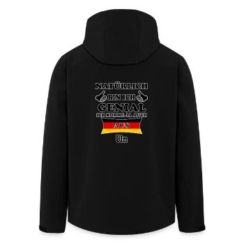 Geschenk Genial komme aus Ulm - Recycelte Männer Softshell-Jacke von Stanley/Stella - Schwarz - Hinten - AI Model Male 185 light (185cm)