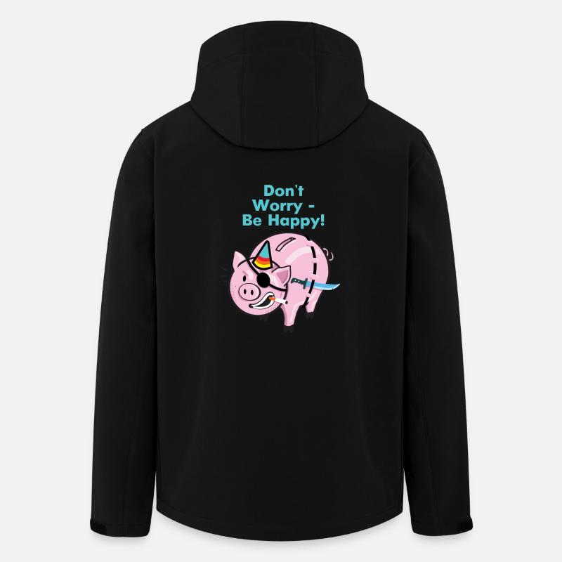 Cochon de pirate - Veste softshell homme en polyester recyclé Stanley/Stella - noir