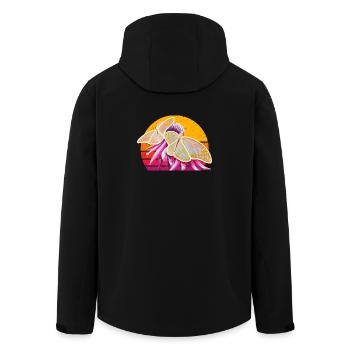 Butterfly Couple - Sonja Ariel von Staden - Men’s Recycled Softshell Jacket by Stanley/Stella - black - Back - AI Model Male 185 light (185cm)