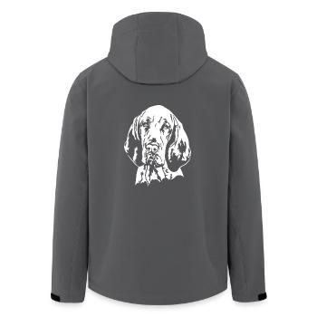 BRACCO ITALIANO Jagdhunde Portrait Wilsigns - Recycelte Männer Softshell-Jacke von Stanley/Stella - Anthrazit - Hinten - AI Model Male 185 light (185cm)
