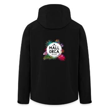 Mallorca 2025 Bunt - Recycelte Männer Softshell-Jacke von Stanley/Stella - Schwarz - Hinten - AI Model Male 185 light (185cm)