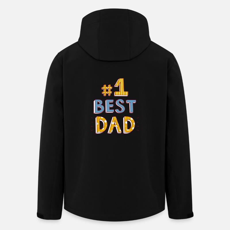 # 1 Meilleur papa - Veste softshell homme en polyester recyclé Stanley/Stella - noir