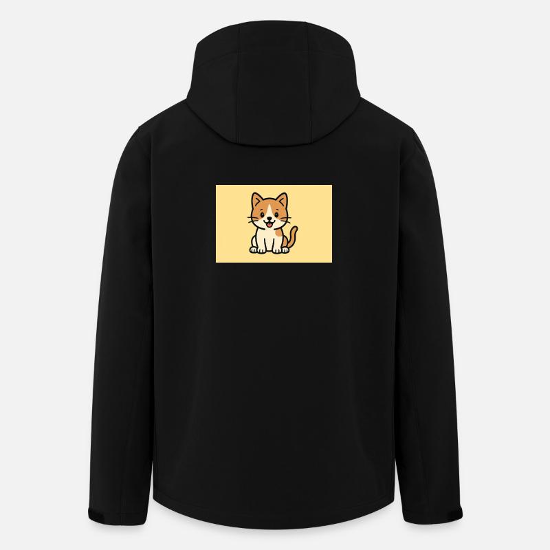 Katze - Recycelte Männer Softshell-Jacke von Stanley/Stella - Schwarz