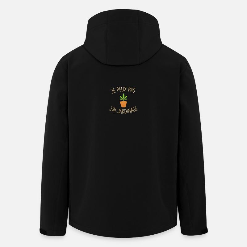 Je peux pas j'ai jardinage - Veste softshell homme en polyester recyclé Stanley/Stella - noir
