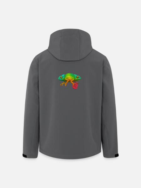 Rainbow Chameleon Lollipop - Men’s Recycled Softshell Jacket by Stanley/Stella - black