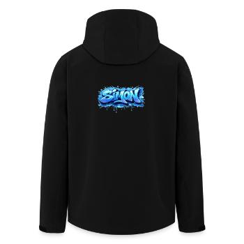 Graffiti  SIMON Prénom cadeau idéal imprimable  - Veste softshell homme en polyester recyclé Stanley/Stella - noir - Dos - AI Model Male 185 light (185cm)